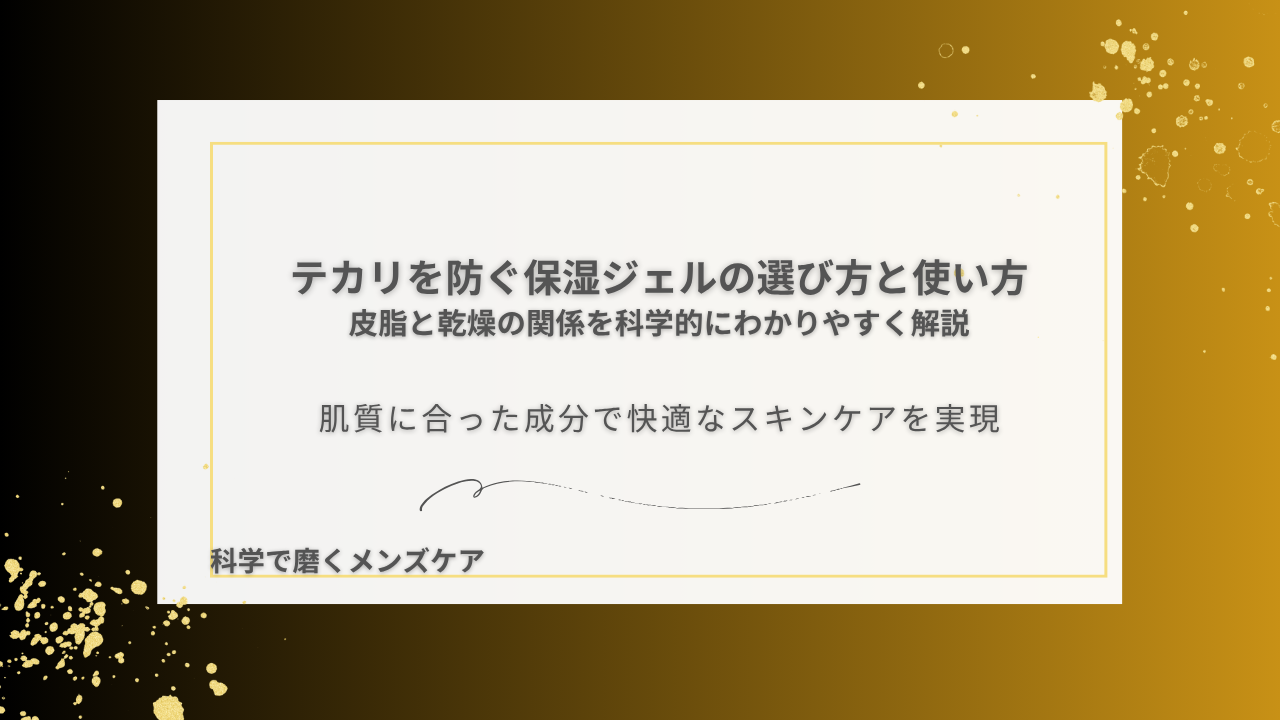 テカリを防ぐ保湿ジェルの選び方と使い方 皮脂と乾燥の関係を科学的にわかりやすく解説 肌質に合った成分で快適なスキンケアを実現